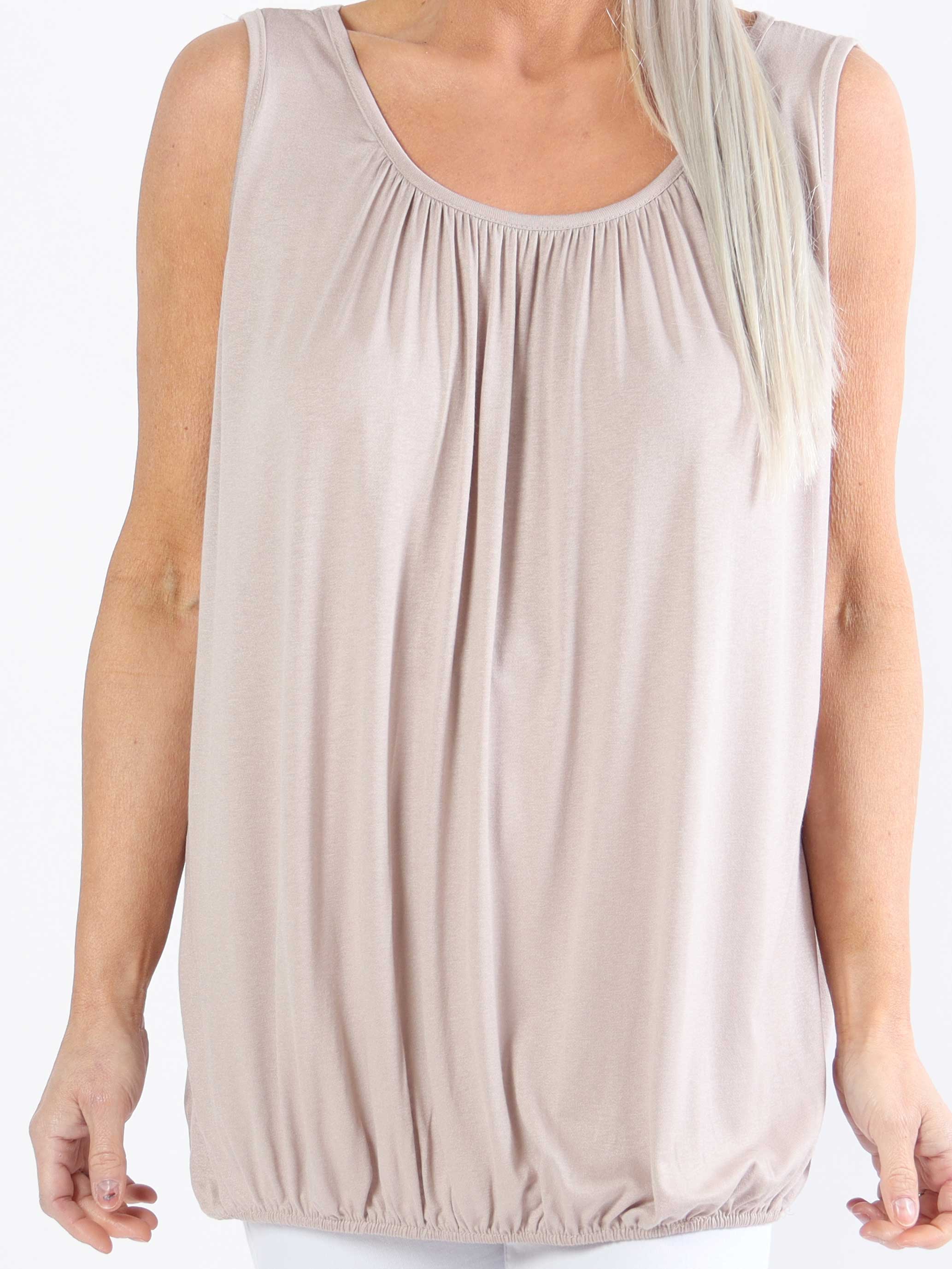 Miracle top - Basis top i plus size med elastik forneden (bestseller)